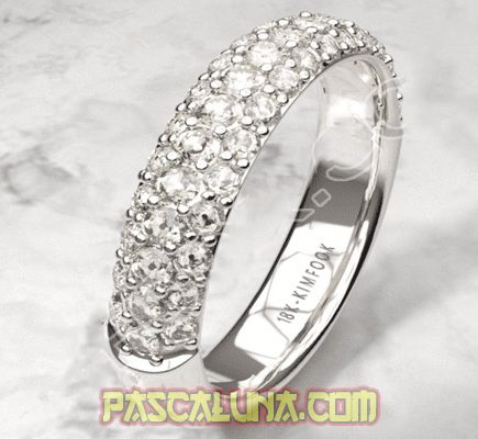 3 Rows Pave Set Diamond Eternity Ring WBRD167 KimFook