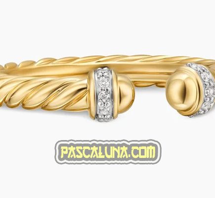 David Yurman Cable Band Open Ring Perhiasan Ikonik