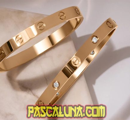 LOVE Bracelet Classic Model Cartier Perhiasan Simbol Cinta Abadi