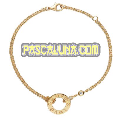 Love Bracelet on Chain with 2 Diamonds by Cartier