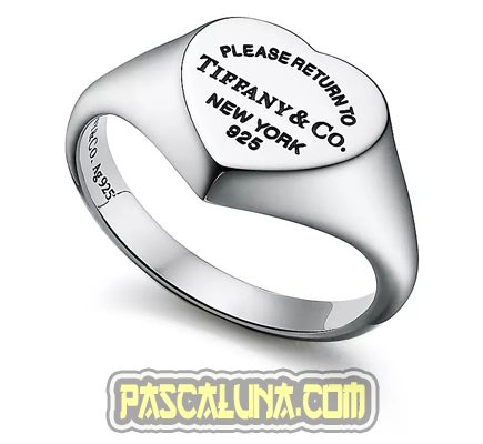 Return to Tiffany® Heart Signet Ring Cincin Berkelas