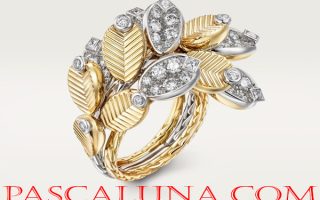 Grain de Café ring, semi-paved Cartier