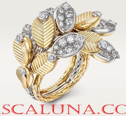 Grain de Café ring, semi-paved Cartier