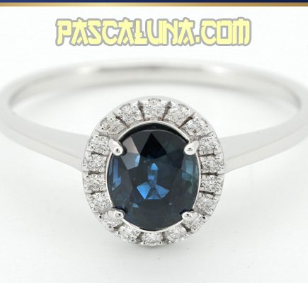 Cincin Blue Sapphire Diamond