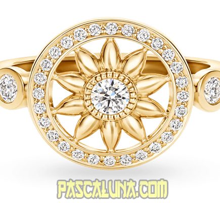 Winston Gates Yellow Gold Diamond Ring