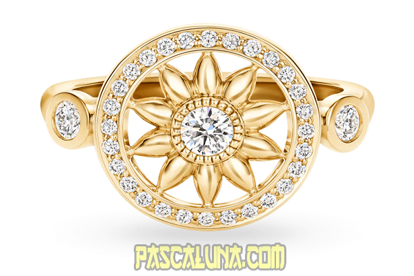 Winston Gates Yellow Gold Diamond Ring