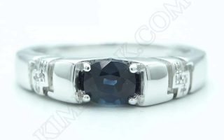 Cincin Berlian Blue Sapphire