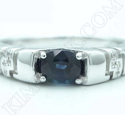 Cincin Berlian Blue Sapphire