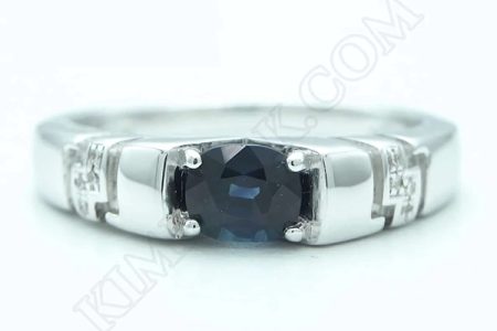 Cincin Berlian Blue Sapphire