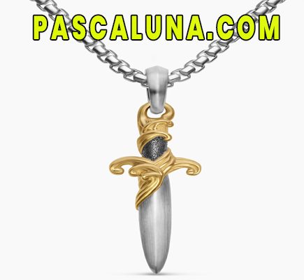 David Yurman Waves Dagger Amulet Sterling Silver